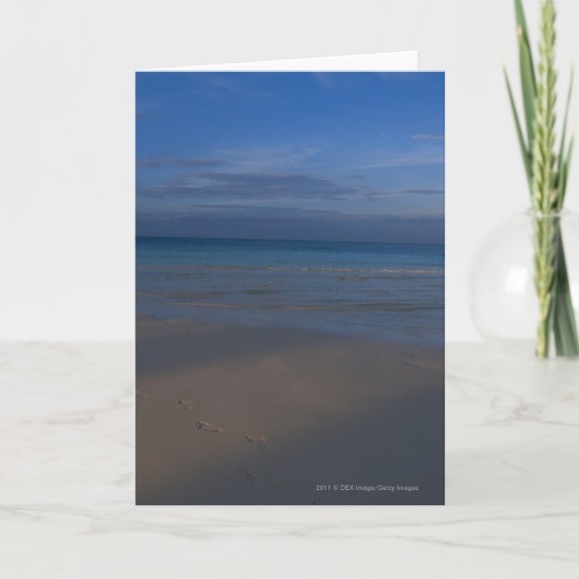 Fußabdrücke am Strand Karte (Vorderseite)