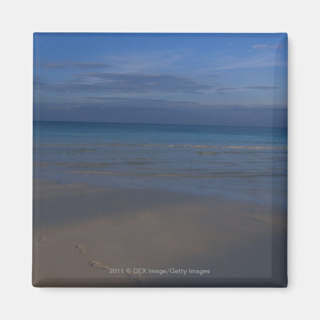 Fußabdrücke am Strand Magnet (Vorne)