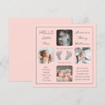 Fußabdrücke Ankündigung mehrerer Fotos zur Geburt