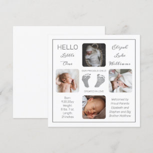 Fußabdrücke Ankündigung mehrerer Fotos zur Geburt