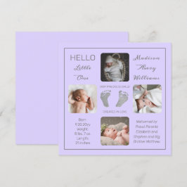 Fußabdrücke Ankündigung mehrerer Fotos zur Geburt