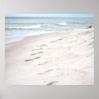 Fußabdrücke auf dem Beach Sand 16x20 Poster Print