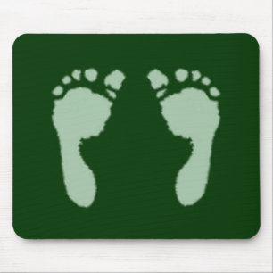 Fußabdrücke für Kinder (grün) Mousepad
