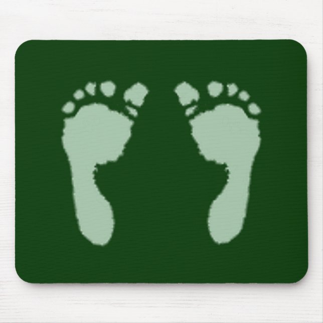 Fußabdrücke für Kinder (grün) Mousepad (Vorne)