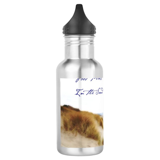 Fußabdrücke im Sand Edelstahlflasche (Links)
