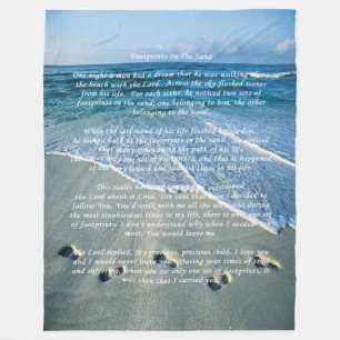 Fußabdrücke im Sand Fleecedecke