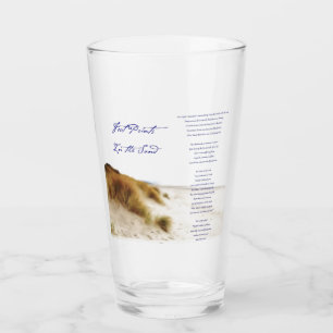 Fußabdrücke im Sand Glas