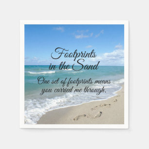 Fußabdrücke im Sand Inspirational Christlich Serviette