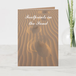 Fußabdrücke im Sand Inspirational Gedicht Karte