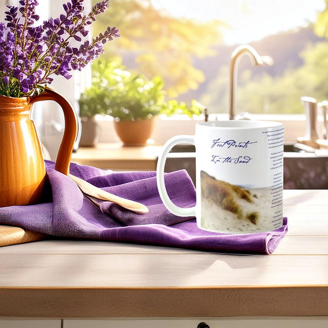 Fußabdrücke im Sand Kaffeetasse (Von Creator hochgeladen)