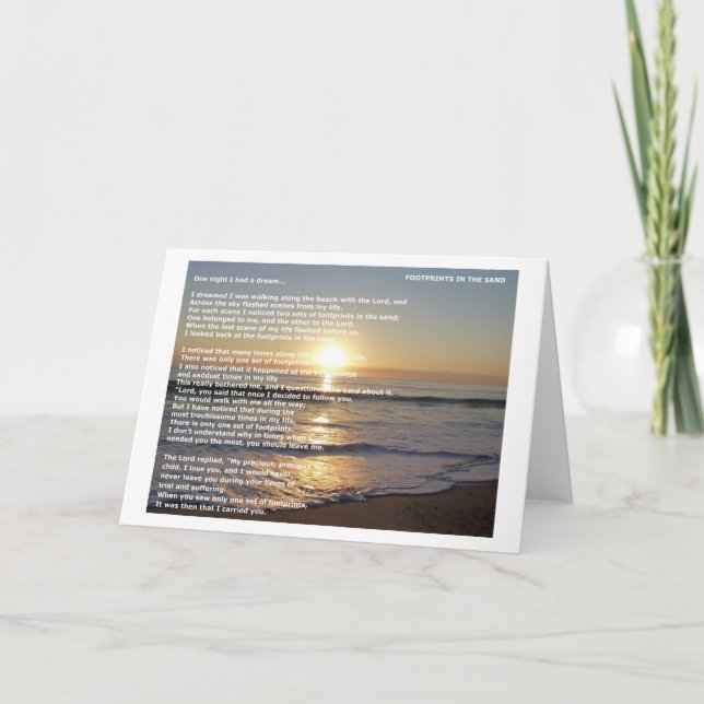 Fußabdrücke im Sand Karte (Vorderseite)