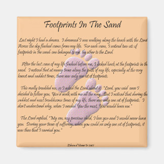 Fußabdrücke im Sand Magnet