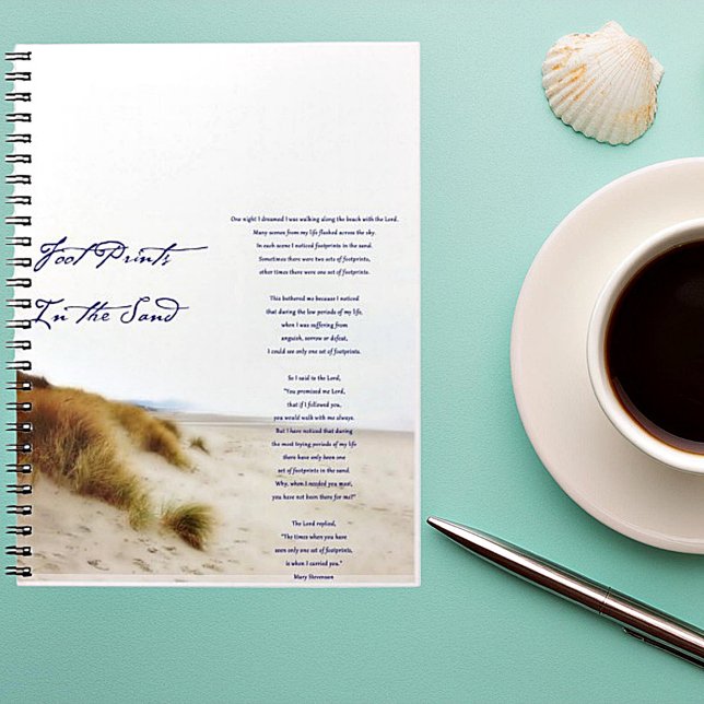 Fußabdrücke im Sand Notizblock (Von Creator hochgeladen)