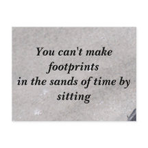 Fußabdrücke im Sand Postcard