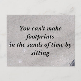 Fußabdrücke im Sand Postcard Postkarte