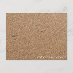 Fußabdrücke im Sand Postkarte