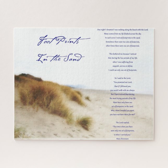 Fußabdrücke im Sand Puzzle (Horizontal)