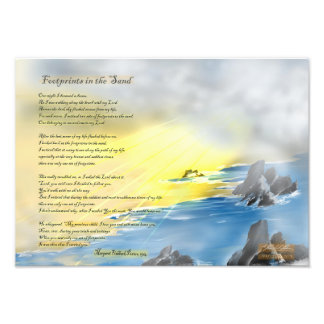 Fußabdrücke im sandfarbenen Foto