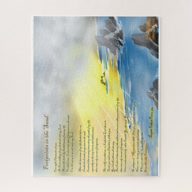 Fußabdrücke im Sandrätsel Puzzle (Vertikal)