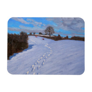 Fußabdrücke im Schnee 2009 Magnet
