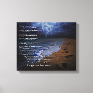 Fußabdrücke in Sand Poem Canvas Print Leinwanddruck