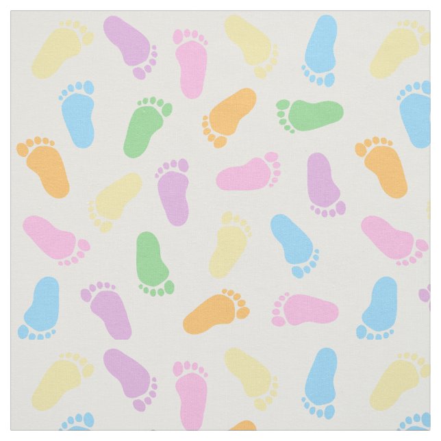 Fußabdrücke von Babyfüßen Stoff (Muster)