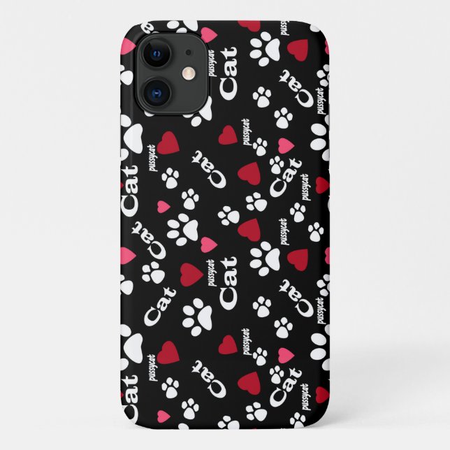 Fußabdrücke von Katzen Case-Mate iPhone Hülle (Rückseite)