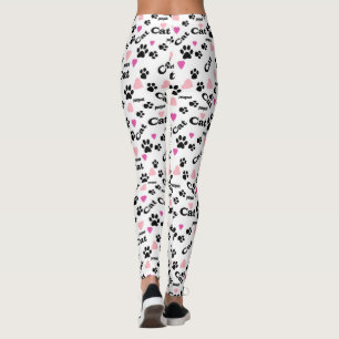 Fußabdrücke von Katzen Leggings
