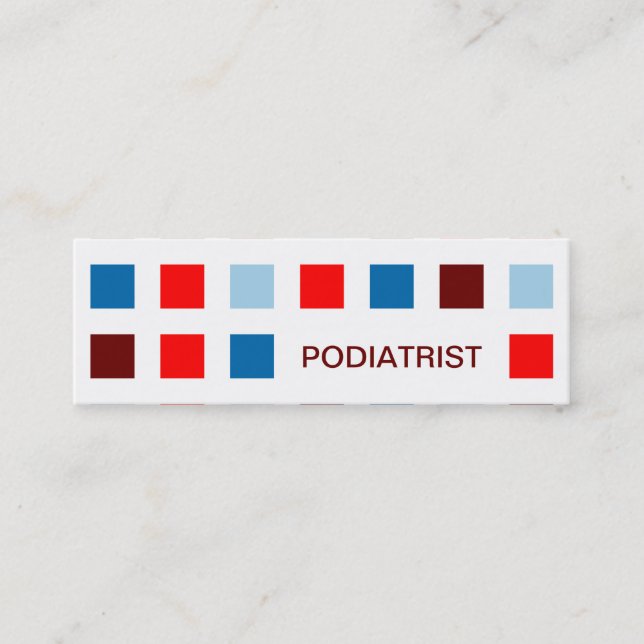FUSSARZT (Modquadrate) Mini Visitenkarte (Vorderseite)
