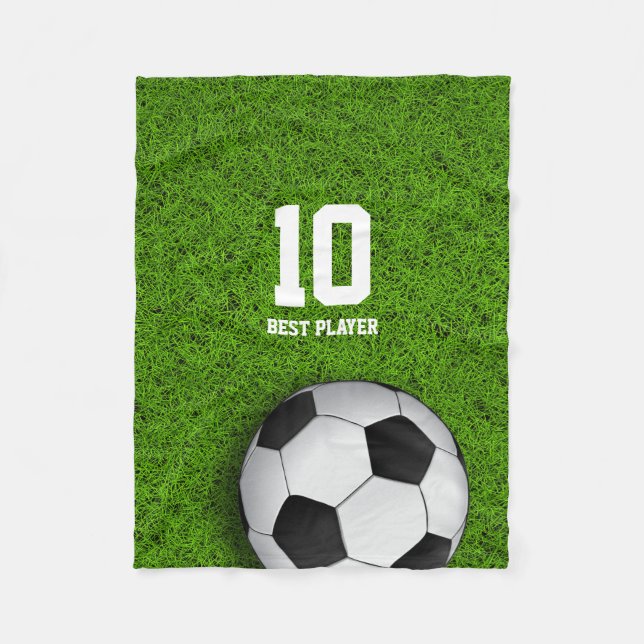 Fußbalball Personalizable Fußball-| Fleecedecke (Vorderseite)