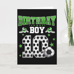 Fußball 10. Geburtstag Junge 10 Jahre Sport 10 Jah Karte