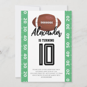 Fußball 10. Geburtstagsfeier Einladung