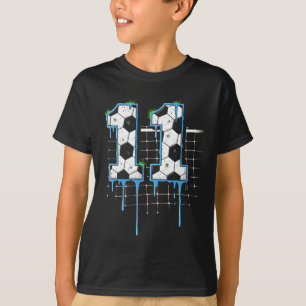 Fußball 11 Jahre alte Eiscreme-Tropf-Jugend 11. Ge T-Shirt