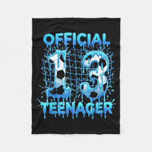 Fußball 13. Geburtstag Eis Drip Offiziell Teena Fleecedecke