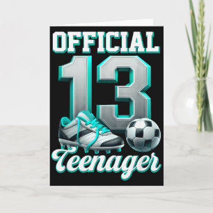 Fußball 13-jähriger Geburtstag Junge Dreizehn Teen Karte