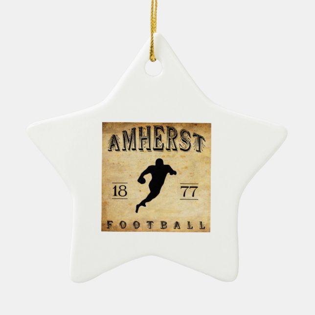 Fußball 1877 Amhersts Massachusetts Keramik Ornament (Vorne)