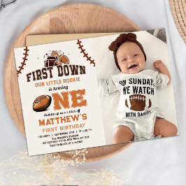 Fußball 1. Geburtstag Foto Einladung