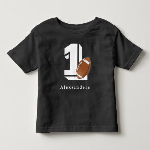 Fußball 1. Geburtstag Name und Alter Kinder Junge  Kleinkind T-shirt