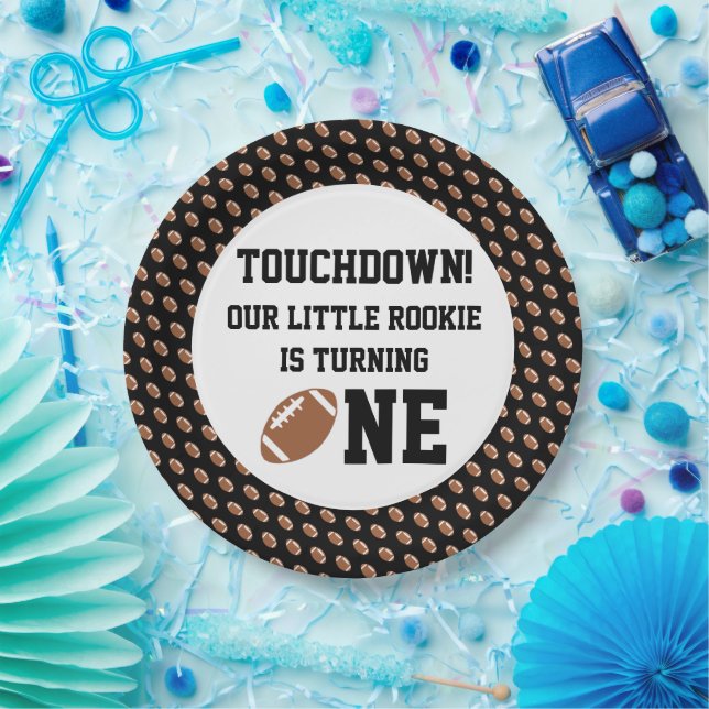 Fußball 1. Geburtstag Pappteller (Party)