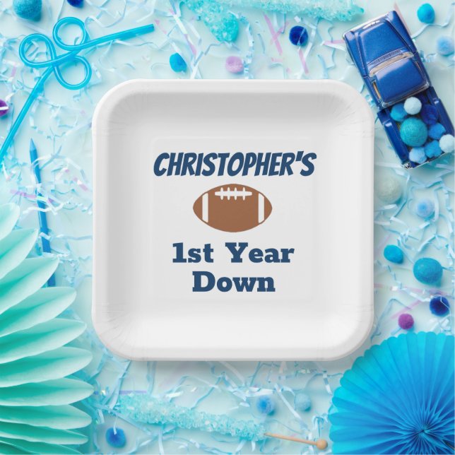 Fußball 1. Geburtstag Pappteller (Party)