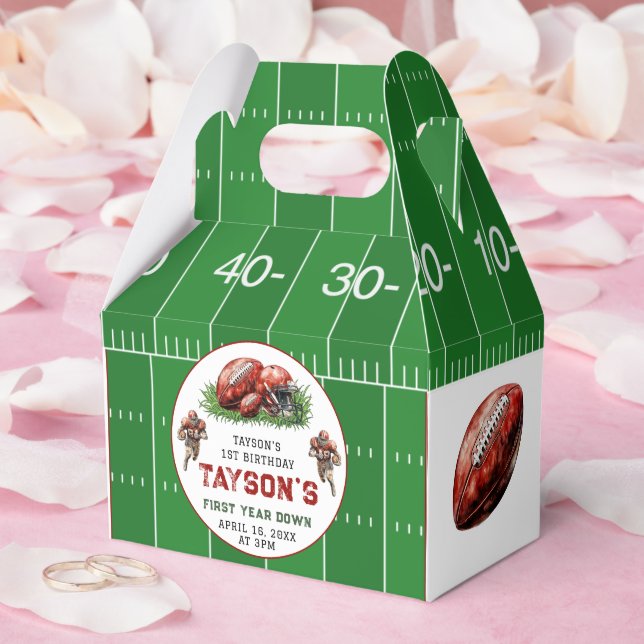 Fußball 1. Geburtstag Party Geschenkschachtel (Hochzeit)