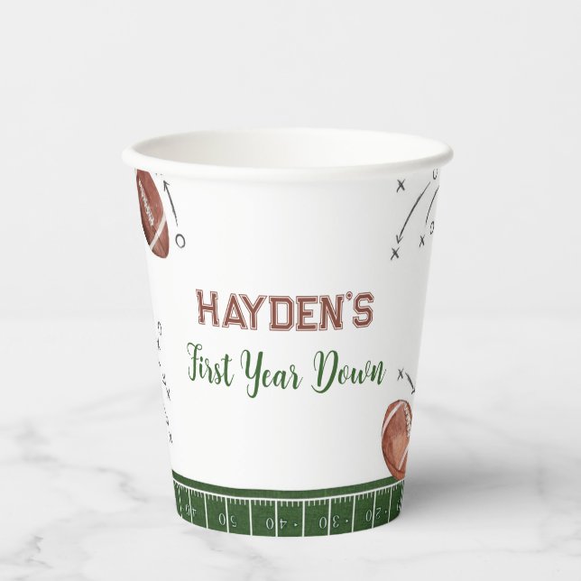 Fußball 1. Geburtstag Party Pappbecher