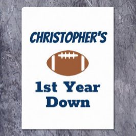 Fußball 1. Geburtstag Poster