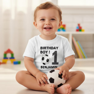 Fußball 1. Geburtstagsfeier Baby T-shirt
