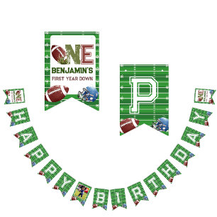 Fußball 1. Jahr ab Geburtstag Wimpelkette