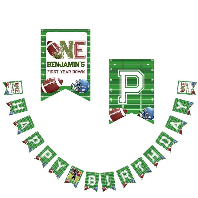 Fußball 1. Jahr ab Geburtstag Wimpelkette (Von Creator hochgeladen)