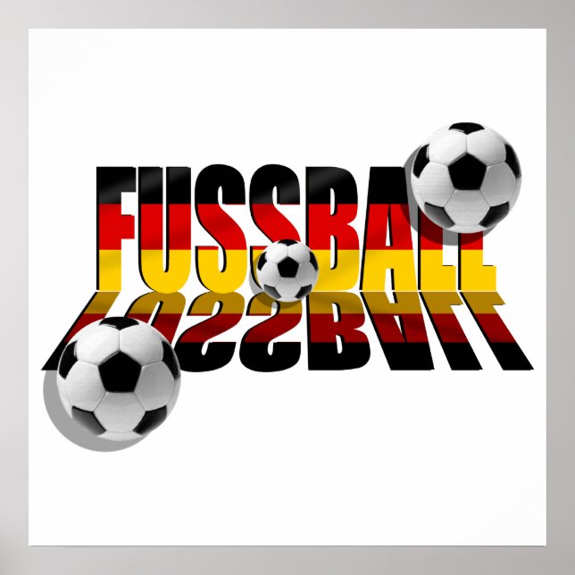 Fussball 2010 Deutsche Flaggschiff Fußballgeschenk Poster (Vorne)