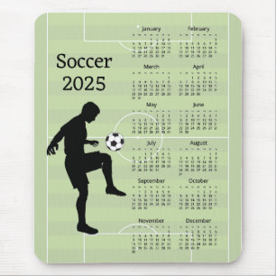 Fußball-2025-Kalender Mousepad