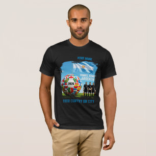 Fußball 2026 Argentinien Benutzerdefinierter Lände T-Shirt