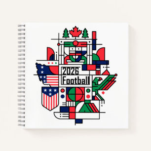 Fußball 2026 USA, Kanada, Mexiko Fußball Art Notizbuch